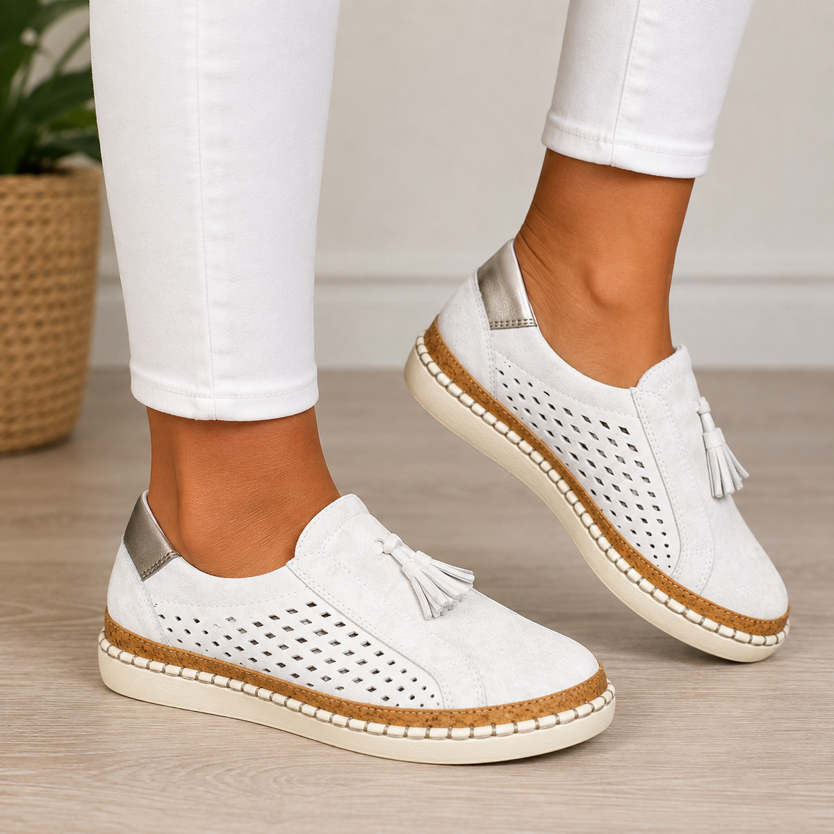 Lanae – Mocassins orthopédiques confort – blanc