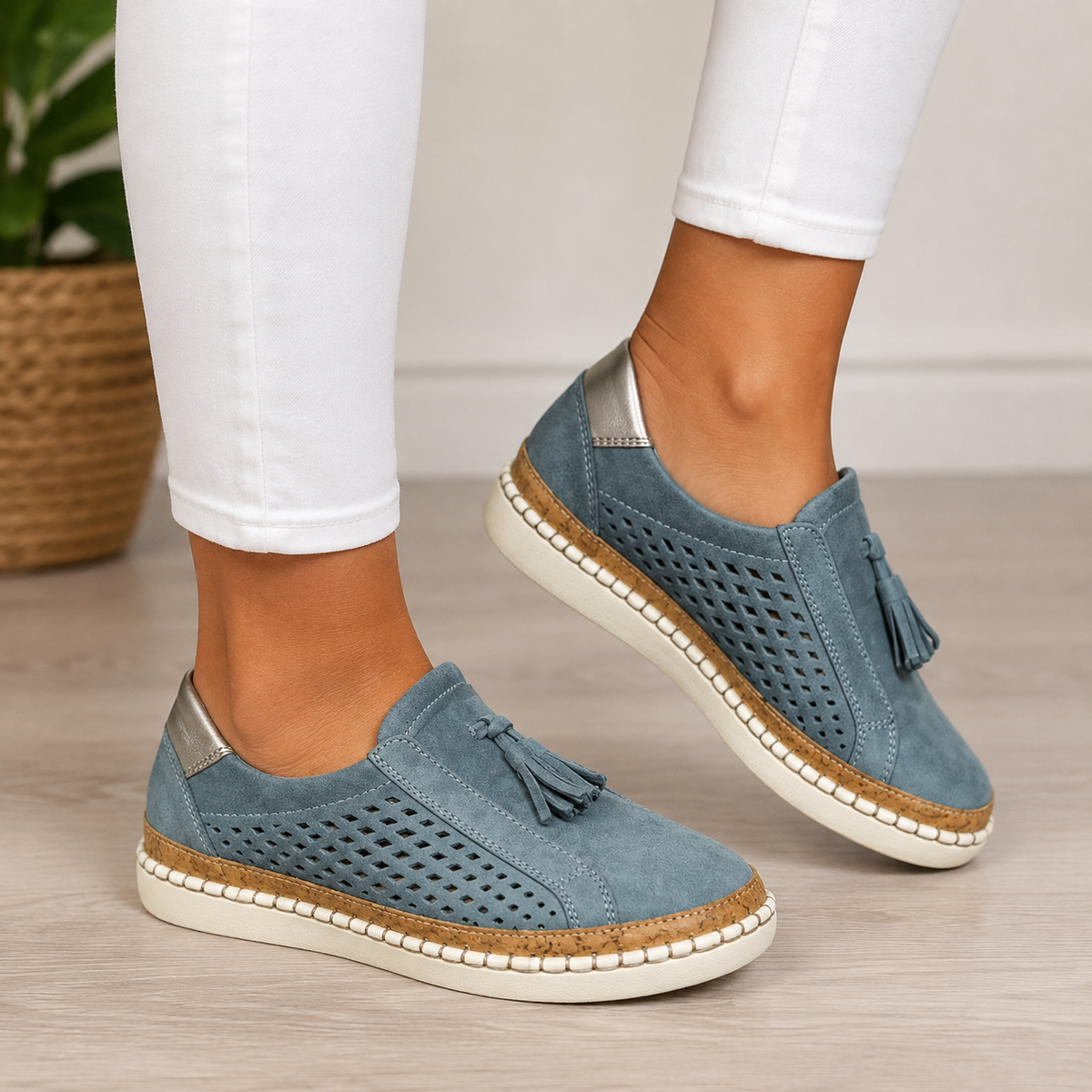 Lanae – Mocassins orthopédiques confort – bleu