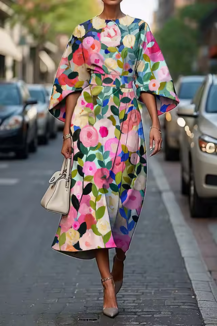 CELESTE - ELEGANTES BLUMENKLEID