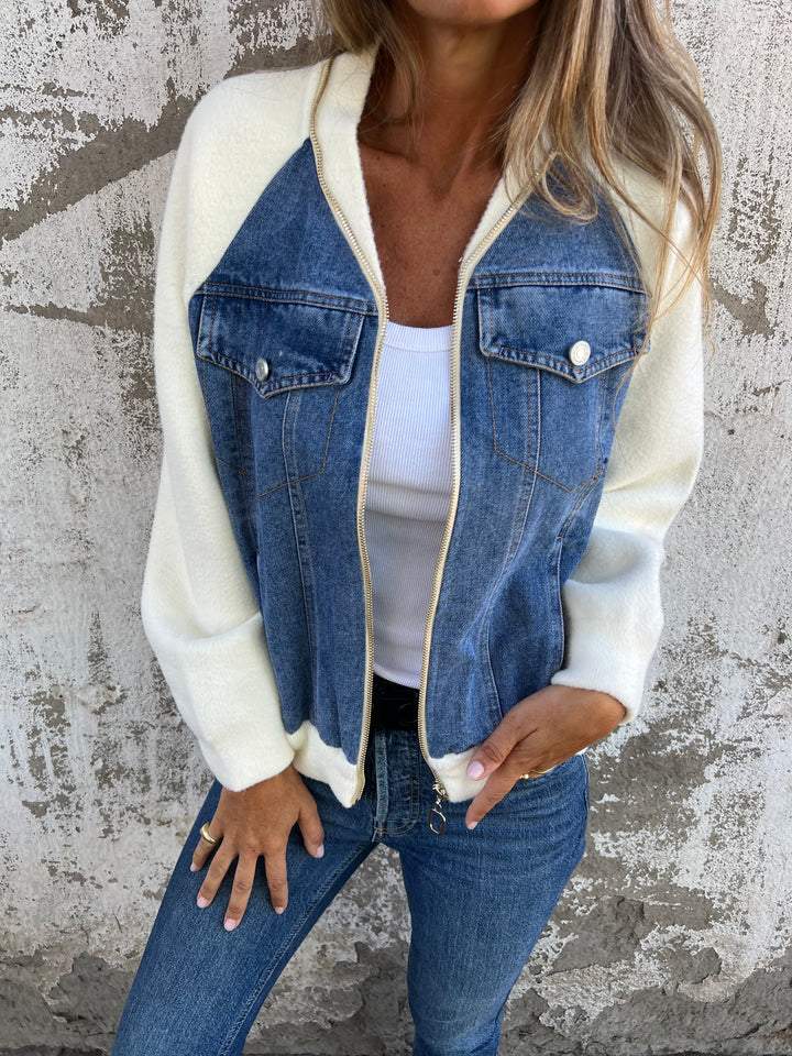 Feromona™ |  Veste décontractée avec fermeture éclair et col en V