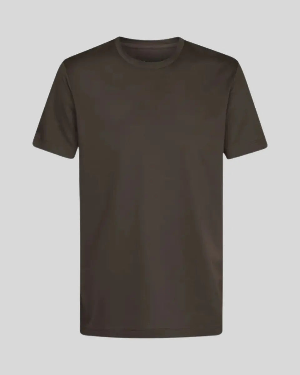 T-SHIRT SUPIMA SIGNATURE - MARRON FONCÉ