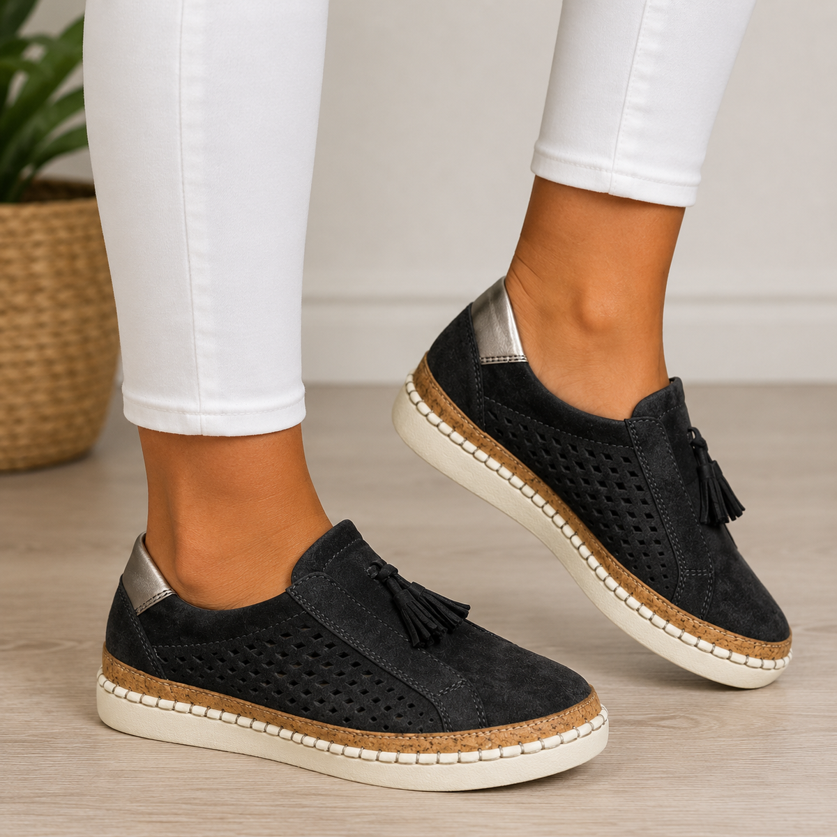Lanae – Mocassins orthopédiques confort – noir