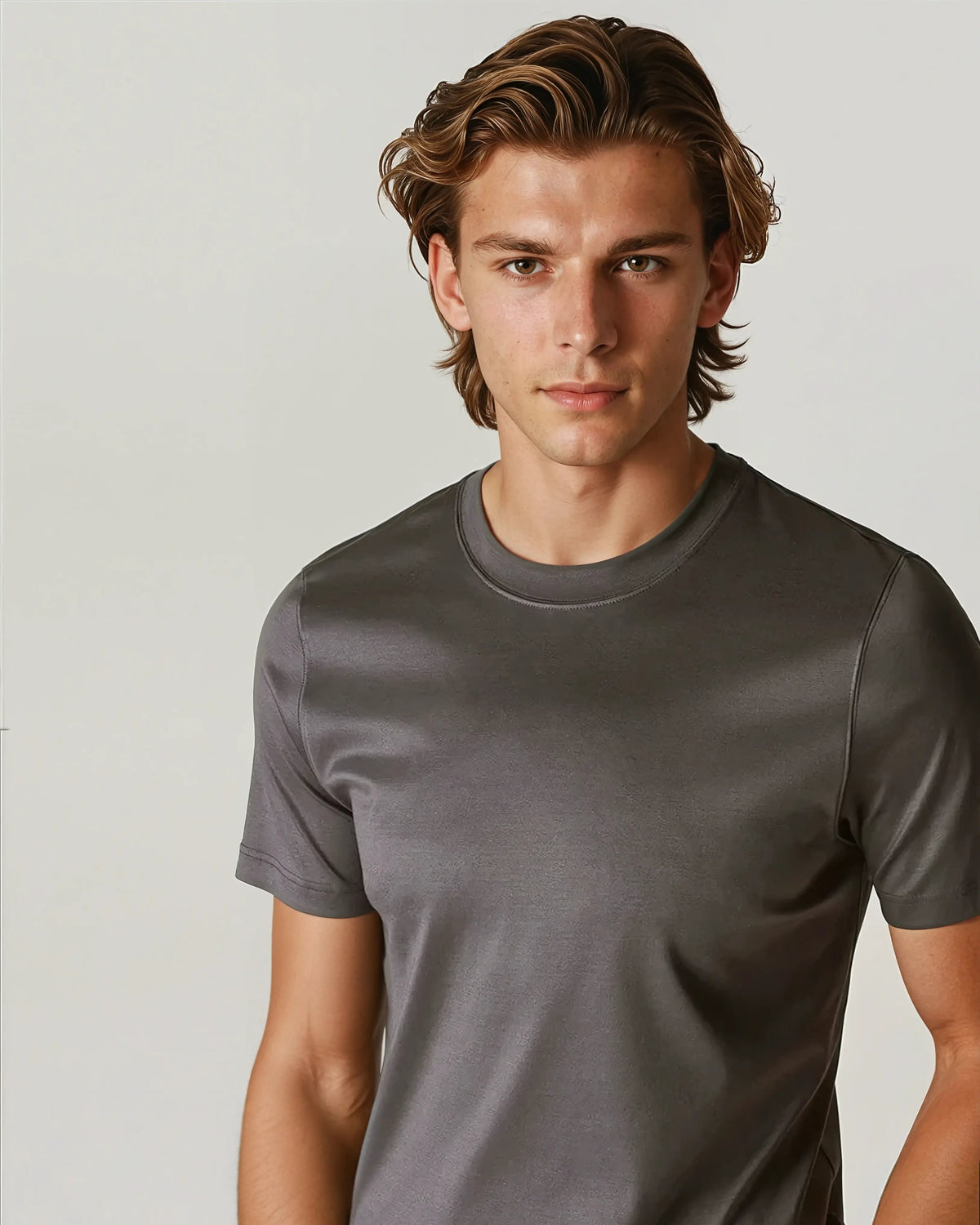 T-SHIRT SUPIMA SIGNATURE - MARRON FONCÉ