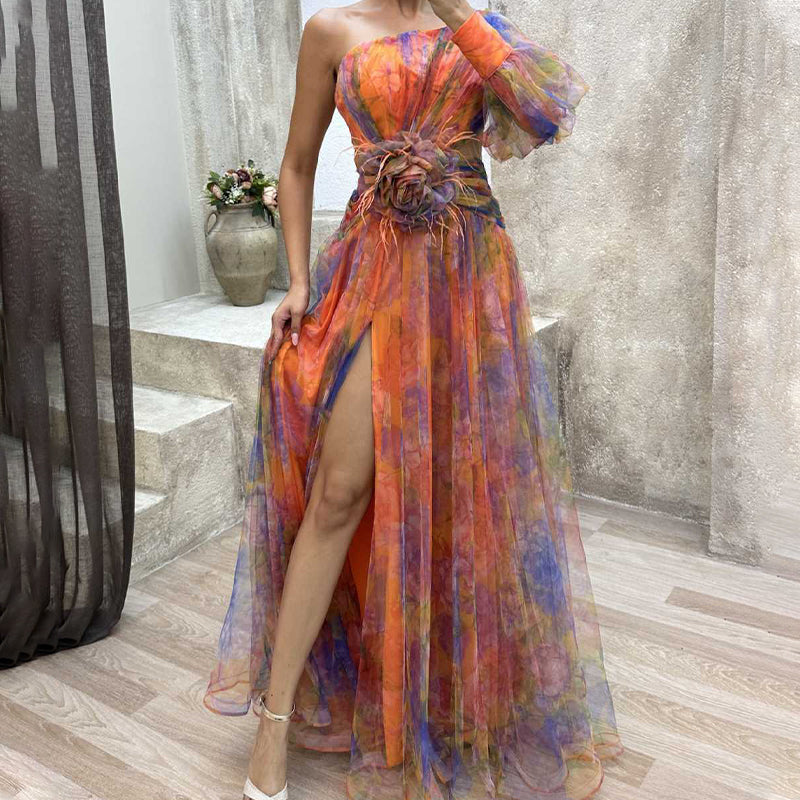 VIVIAN - ROBE EN TULLE AVEC FLEUR